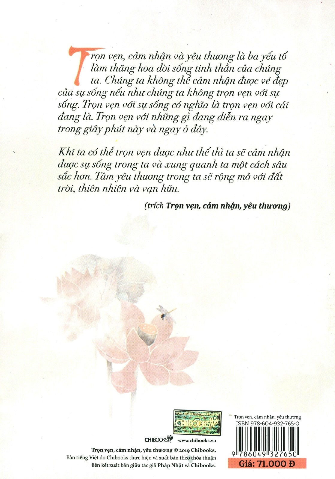 trọn vẹn cảm nhận yêu thương