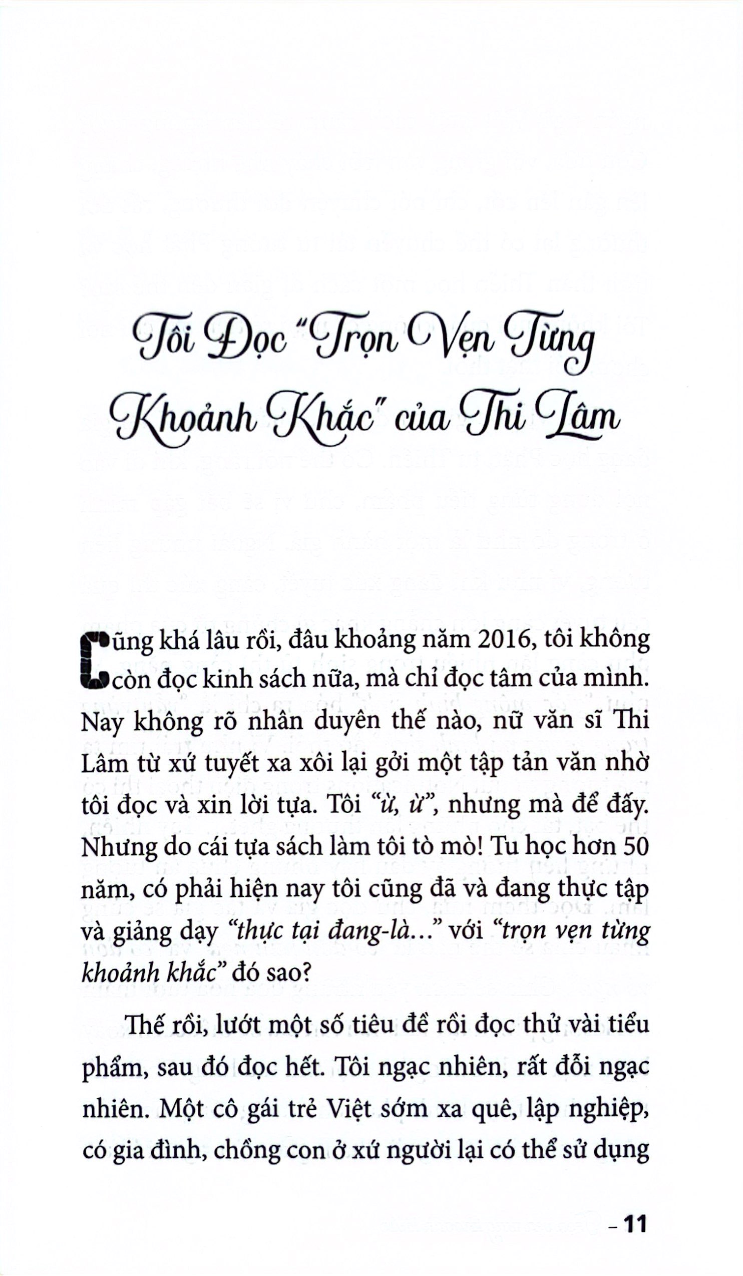 trọn vẹn từng khoảnh khắc