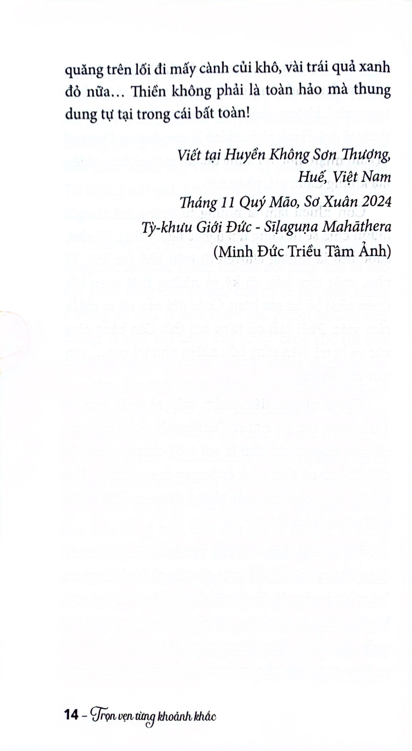 trọn vẹn từng khoảnh khắc
