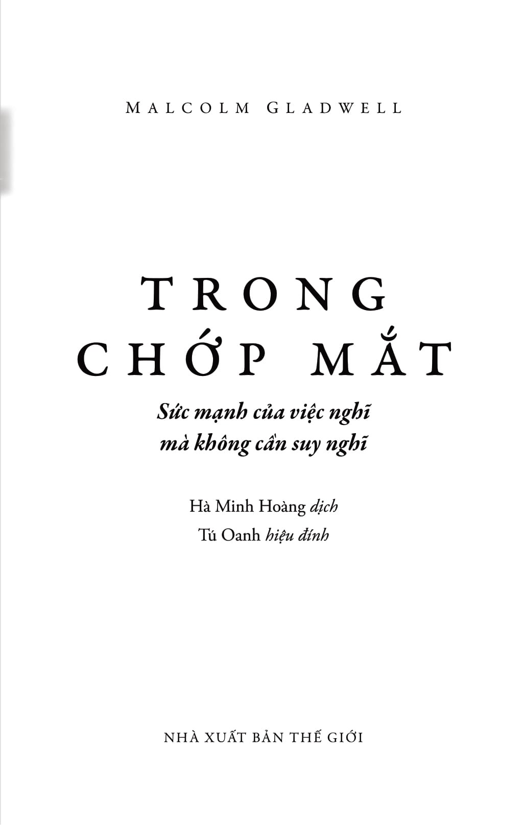 trong chớp mắt - blink (tái bản 2024)