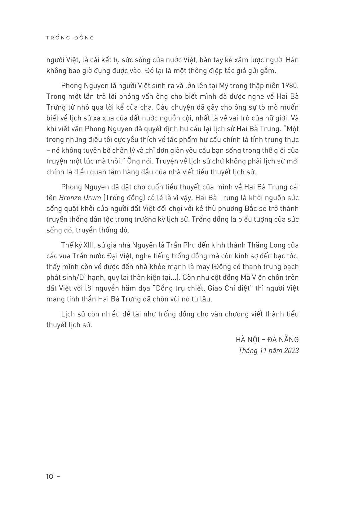 trống đồng - tiểu thuyết lịch sử về hai bà trưng