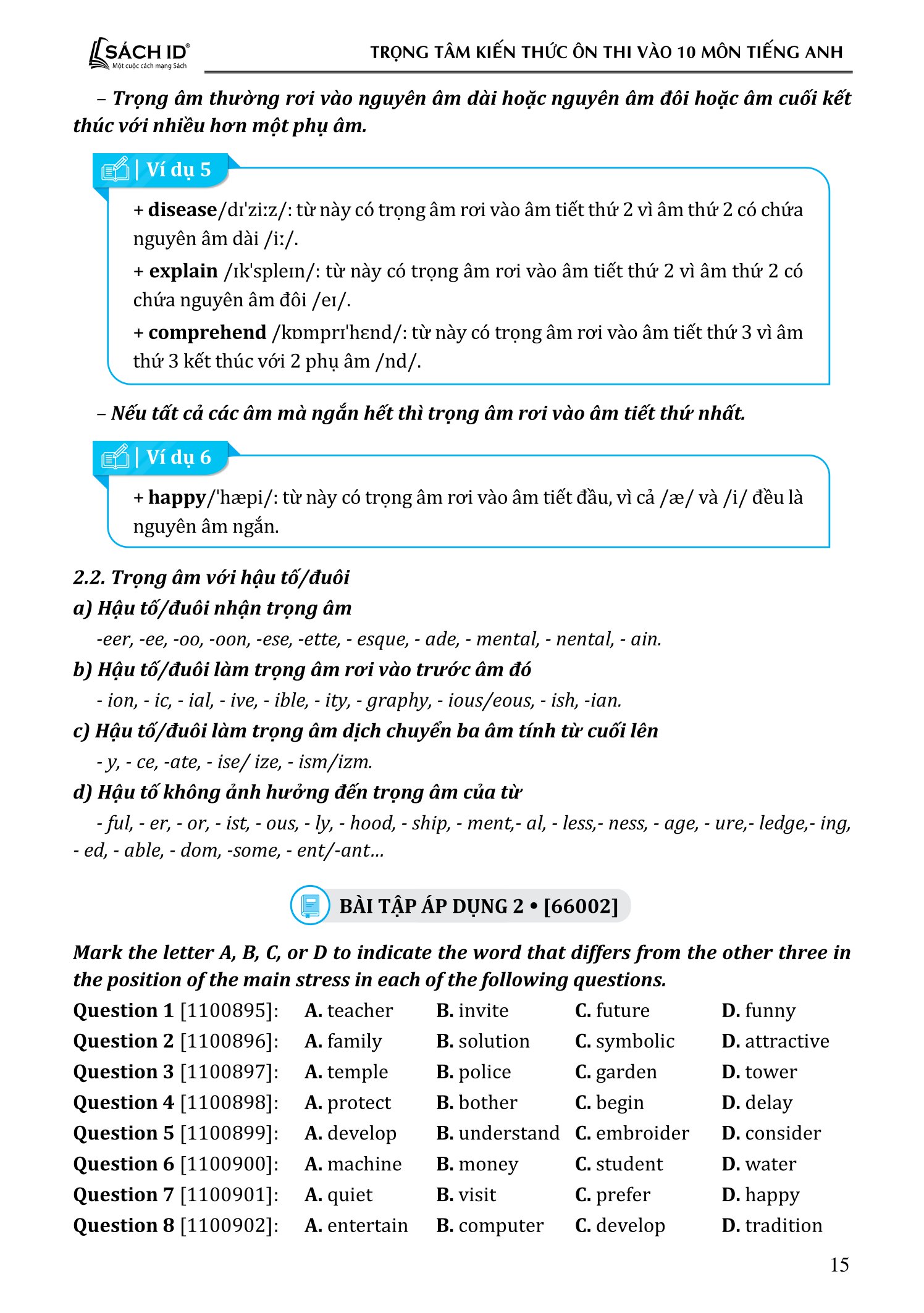 Trọng Tâm Kiến Thức Ôn Thi Vào 10 - Môn Tiếng Anh