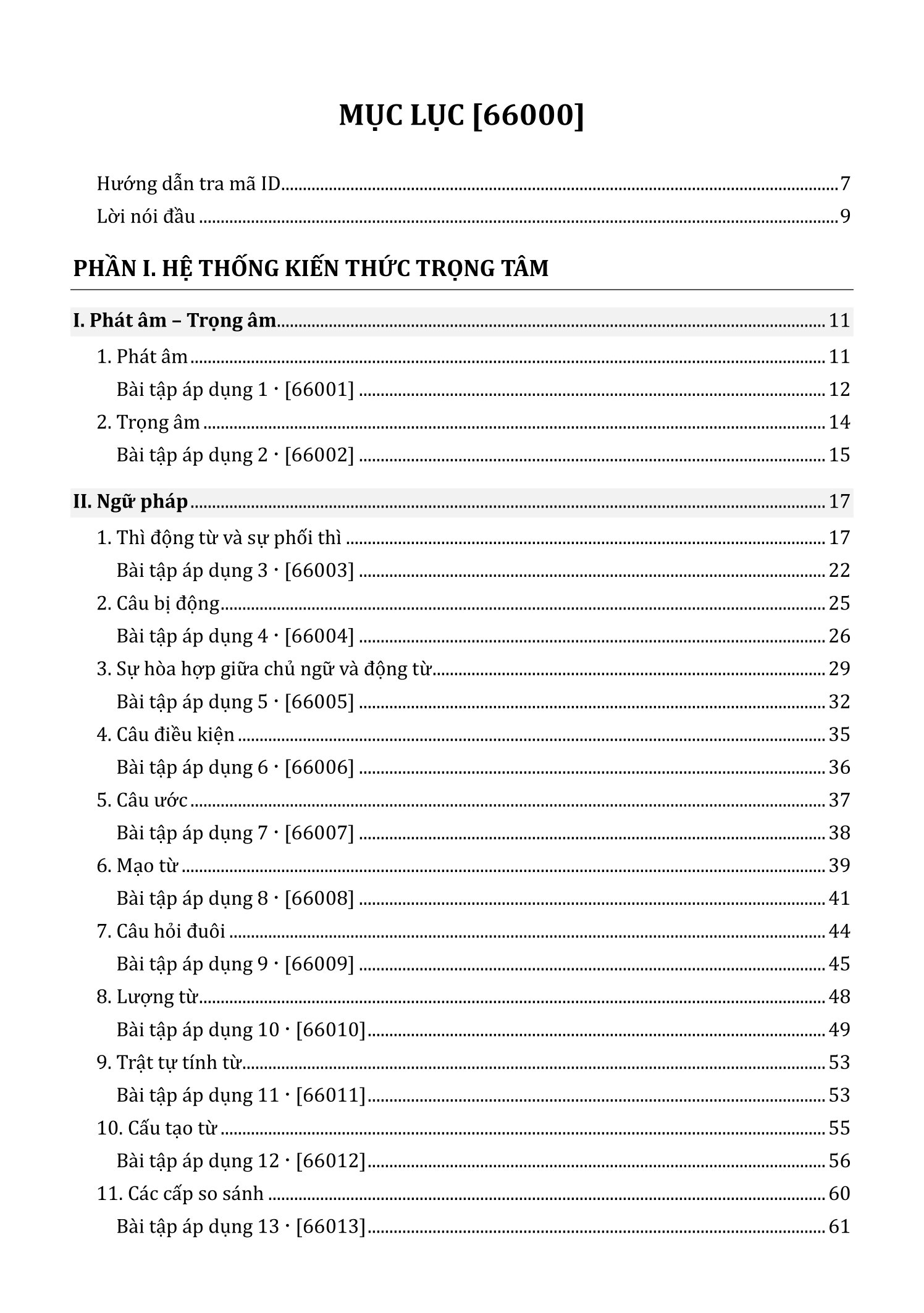 Trọng Tâm Kiến Thức Ôn Thi Vào 10 - Môn Tiếng Anh