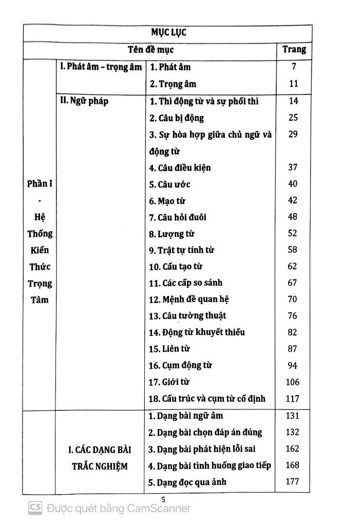 Trọng Tâm Kiến Thức Ôn Thi Vào 10 - Môn Tiếng Anh