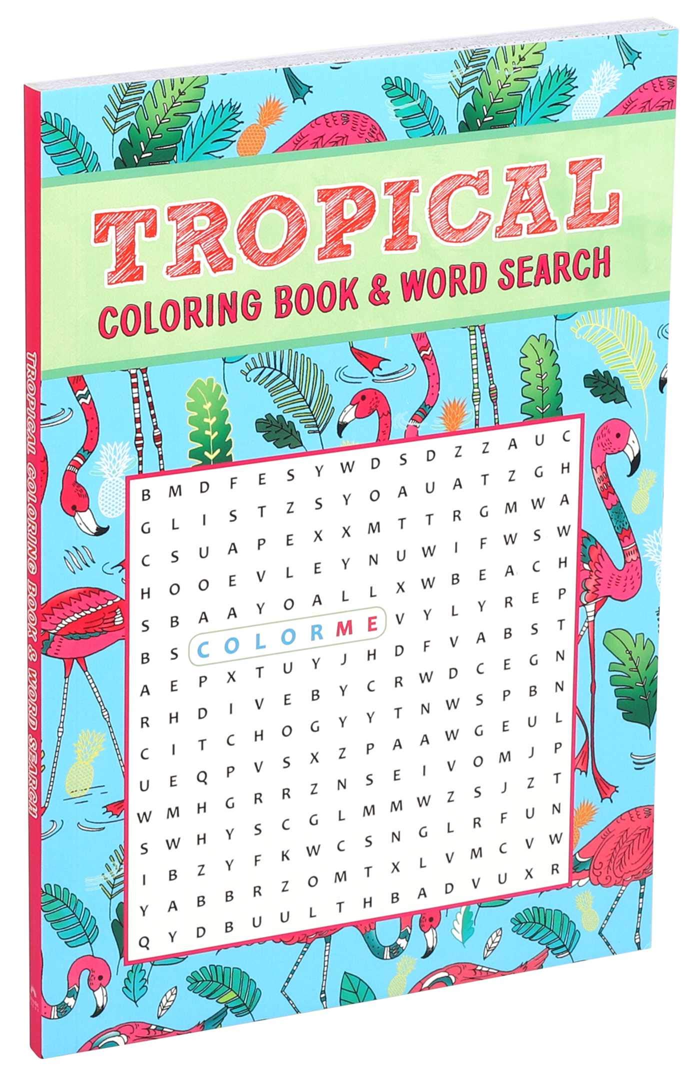 tropical coloring book & word search