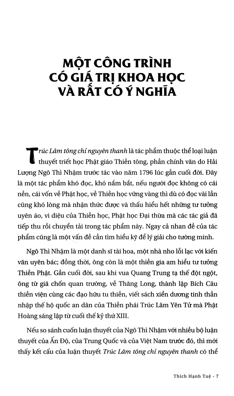 trúc lâm tông chỉ nguyên thanh trong văn học phật giáo việt nam
