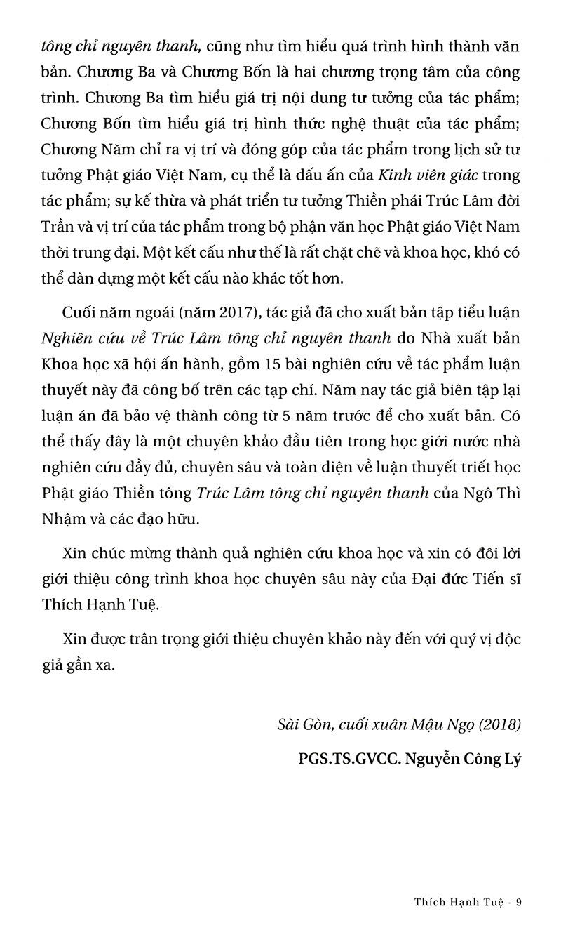 trúc lâm tông chỉ nguyên thanh trong văn học phật giáo việt nam