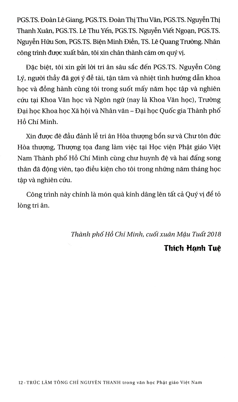 trúc lâm tông chỉ nguyên thanh trong văn học phật giáo việt nam