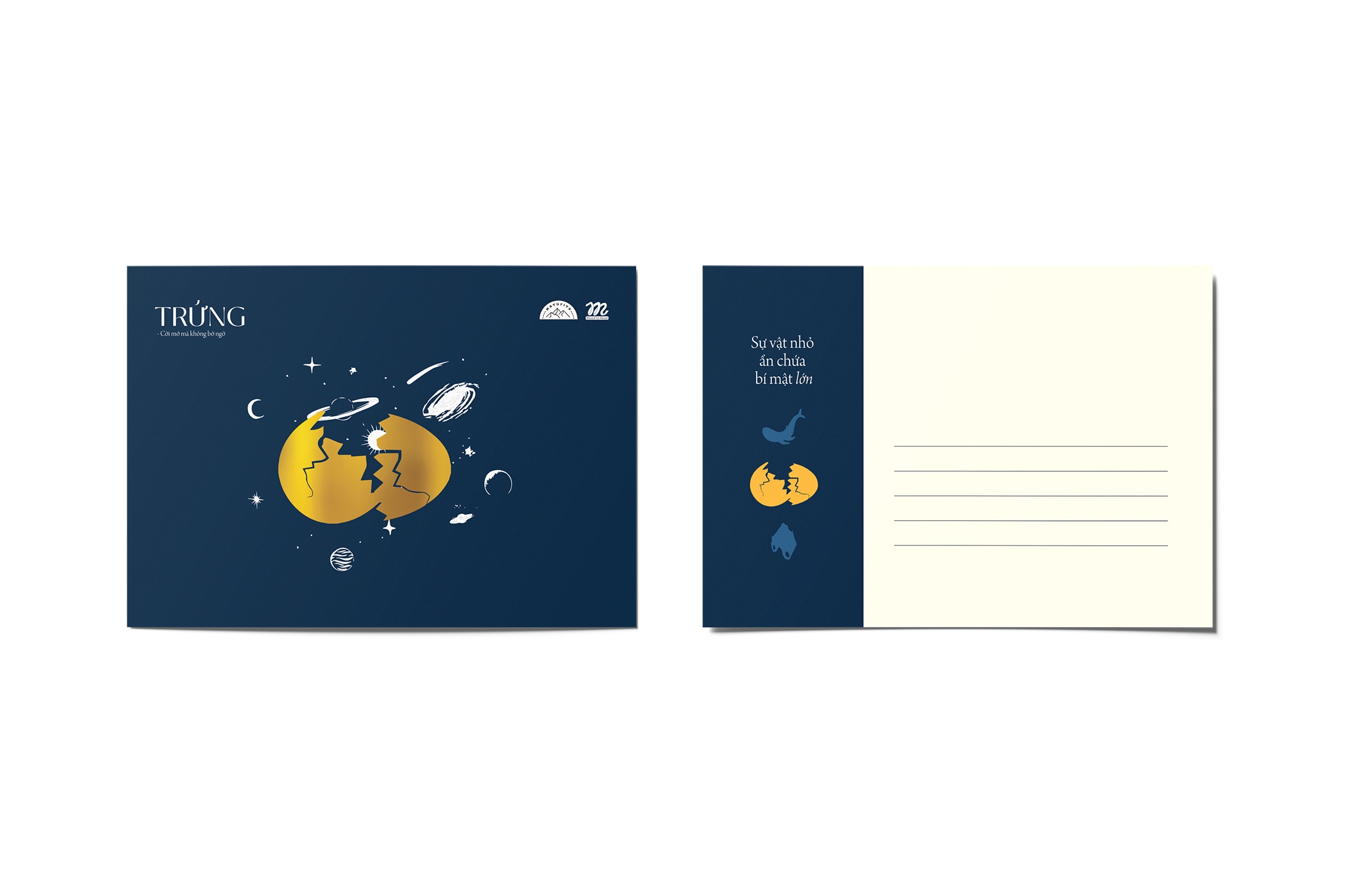 trứng - cởi mở mà không bỡ ngỡ - tặng kèm postcard cứng, ép nhũ