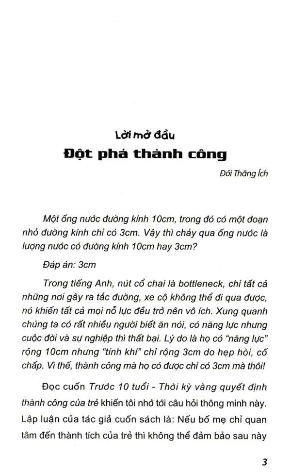 trước 10 tuổi - thời kỳ vàng quyết định thành công của trẻ (tái bản 2018)