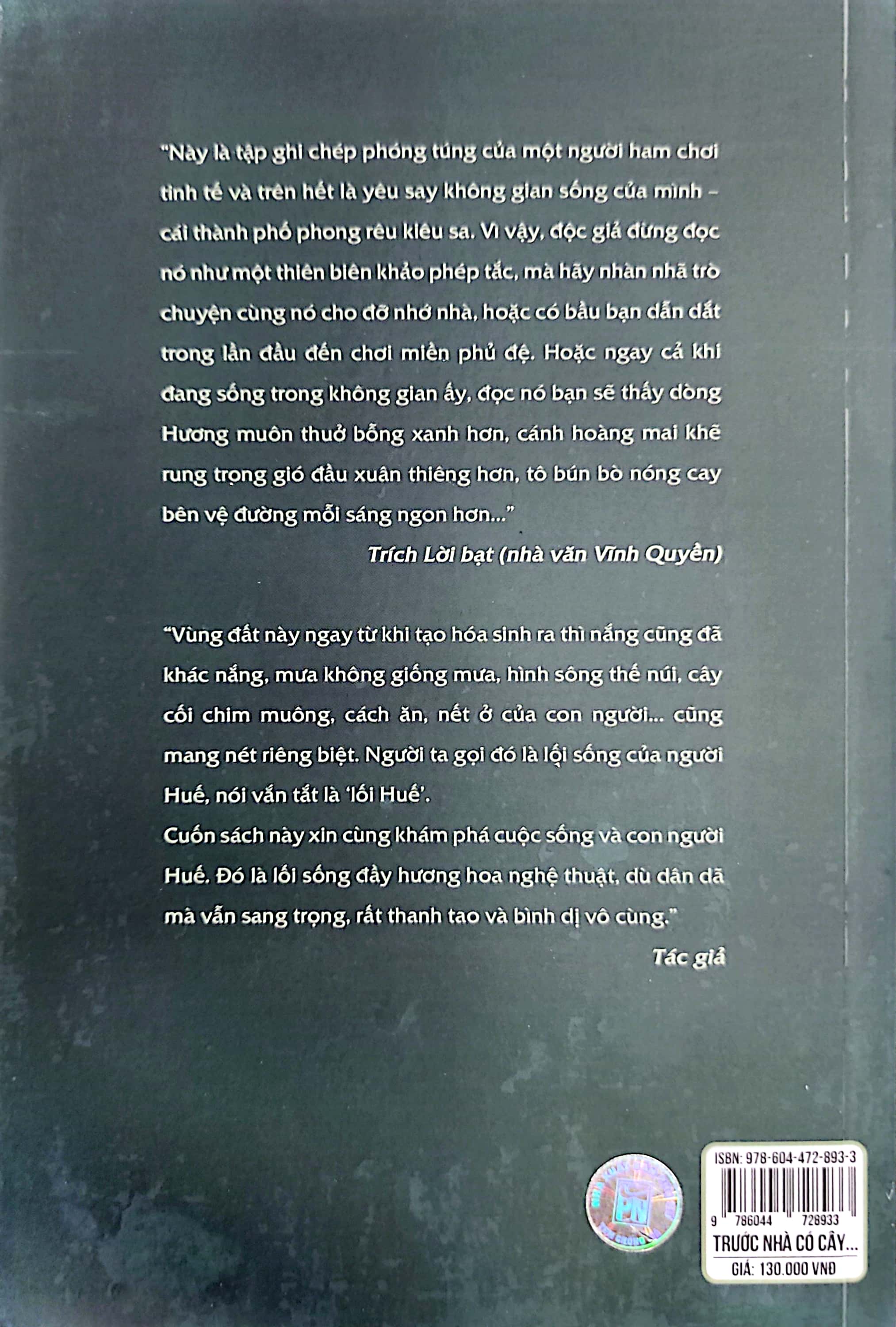trước nhà có cây hoàng mai - những ghi chép về huế - xứ sở phong rêu kiêu sa (tái bản 2024)