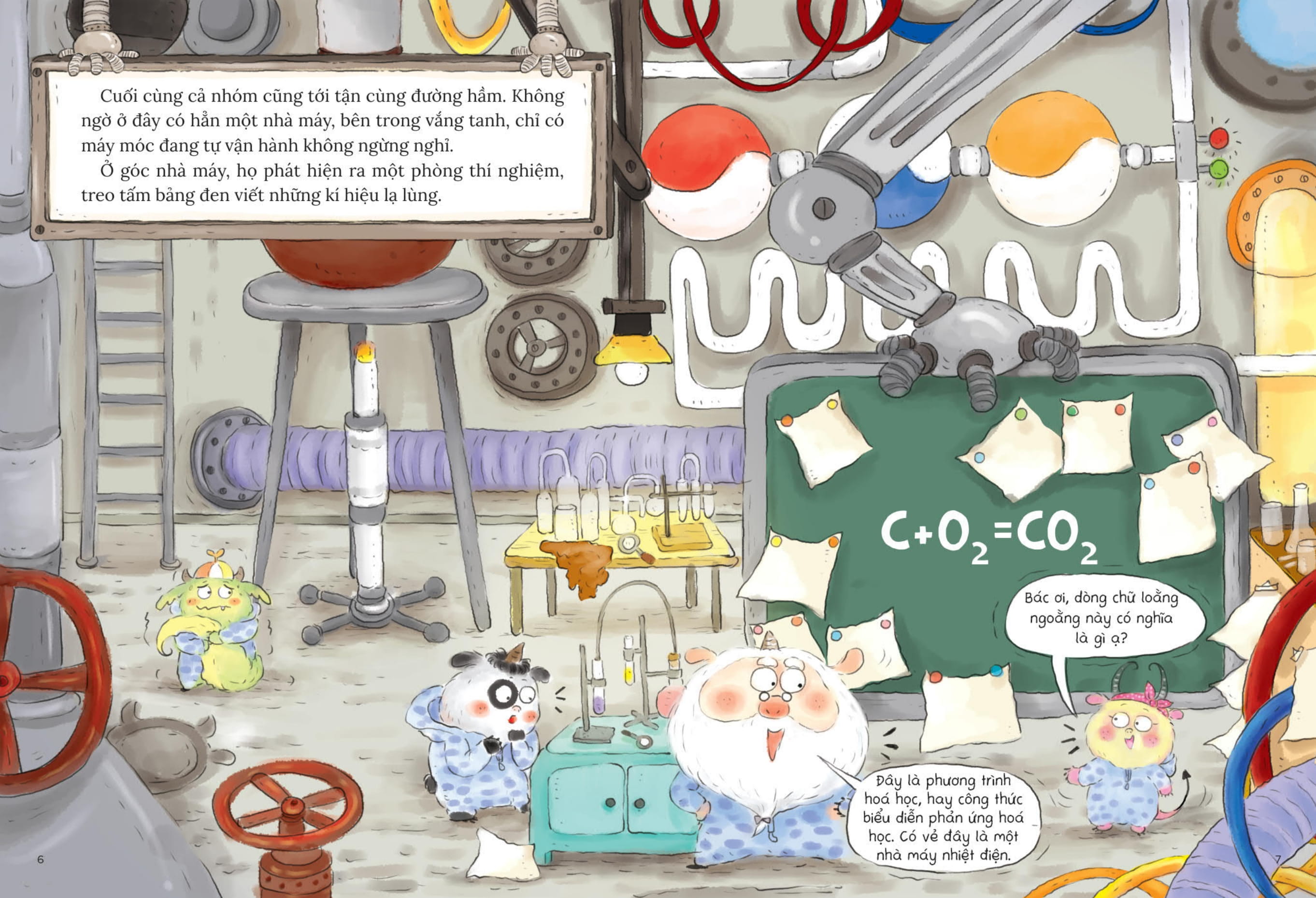trường học biết tuốt - tập 2 - nhà máy bận rộn - phản ứng hoá học