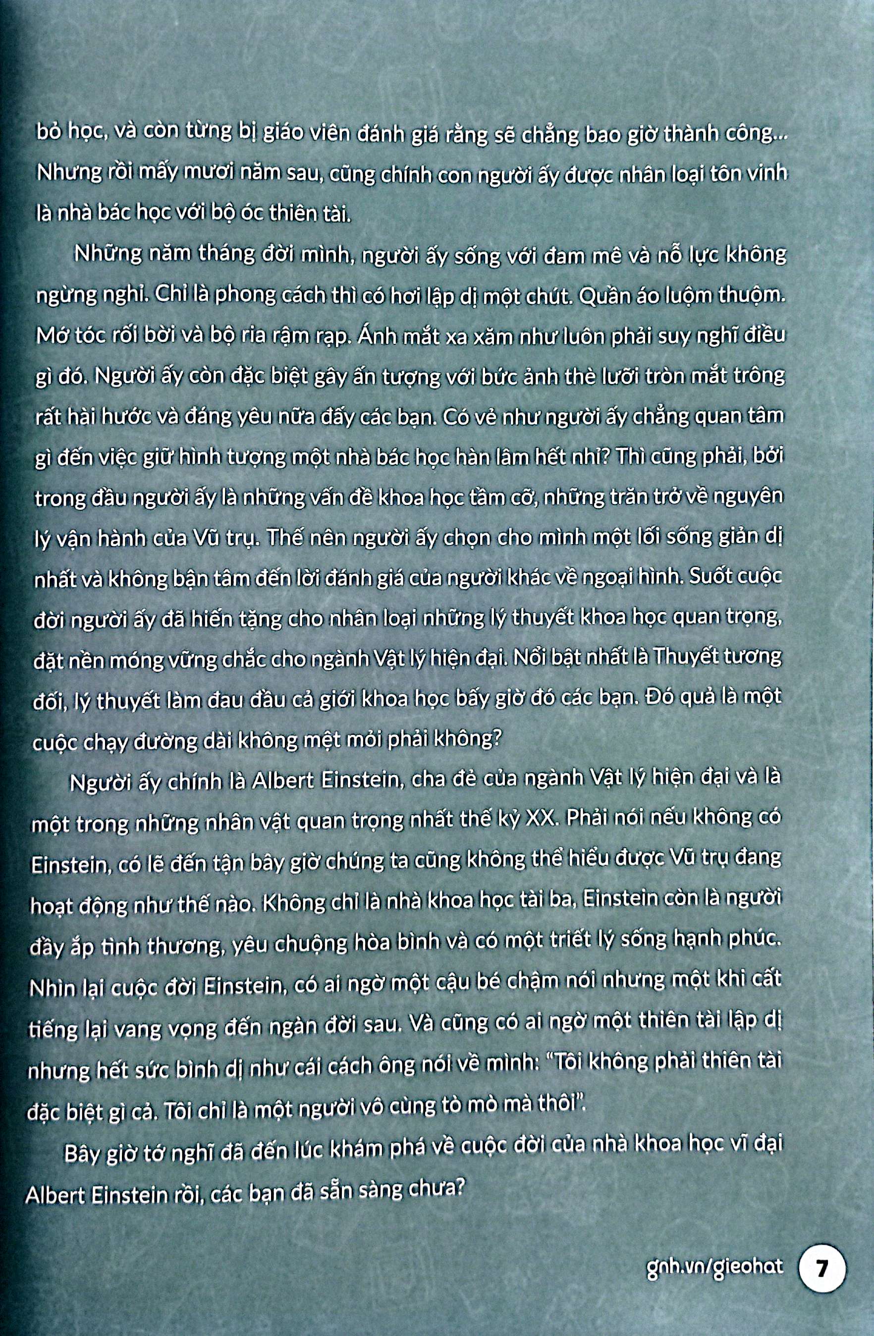 trưởng thành cùng vĩ nhân 3 - nhà khoa học và danh y - albert einstein