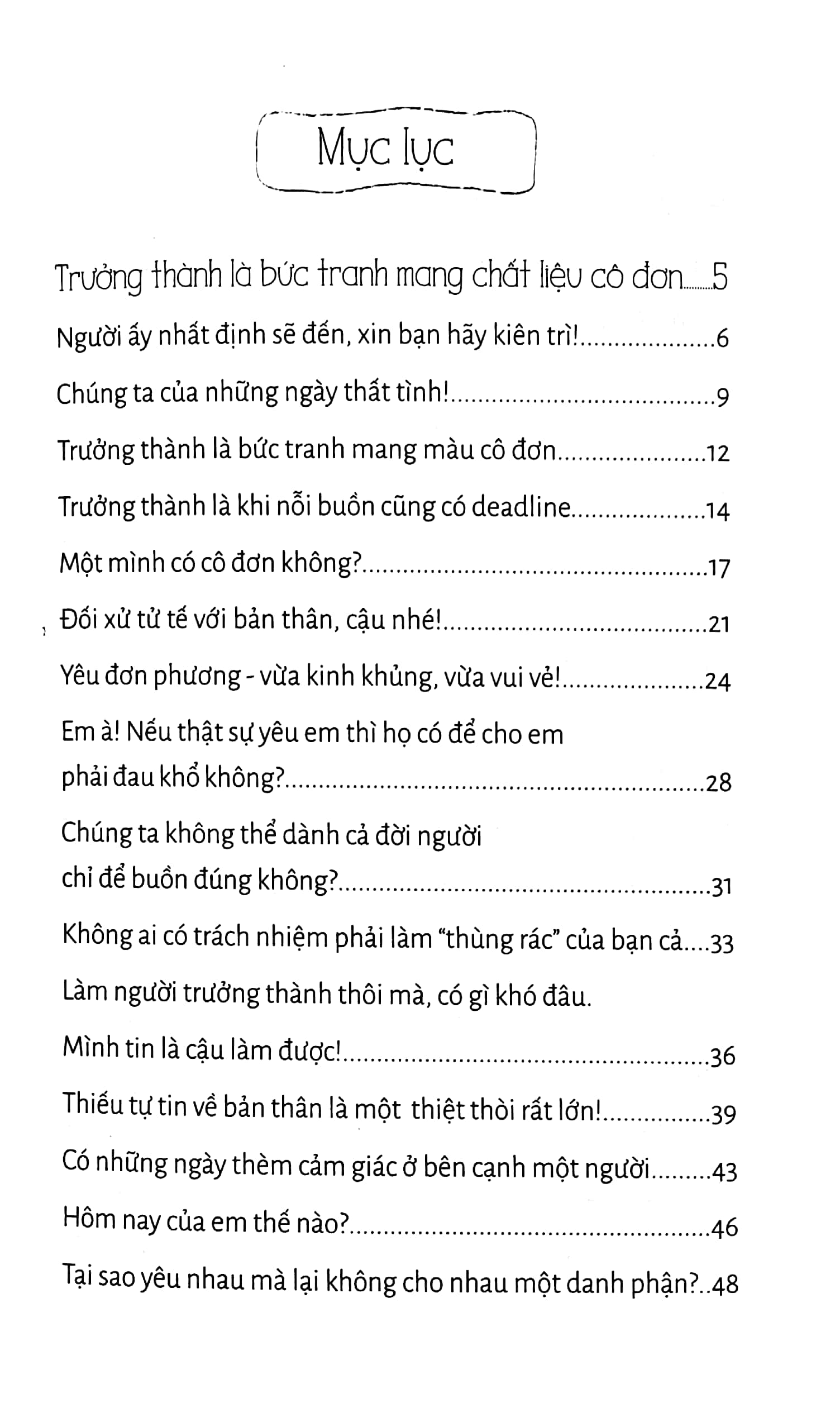 trưởng thành là khi nỗi buồn cũng có deadline