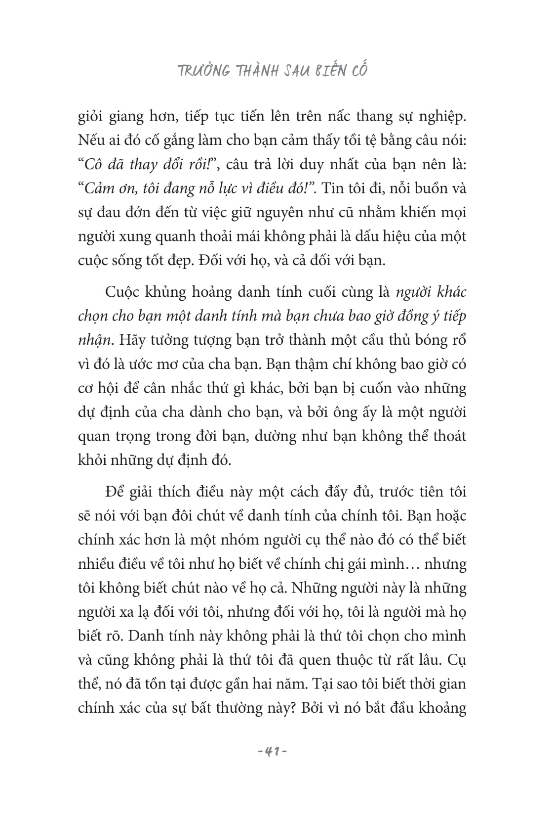 trưởng thành sau biến cố - didn't see that coming