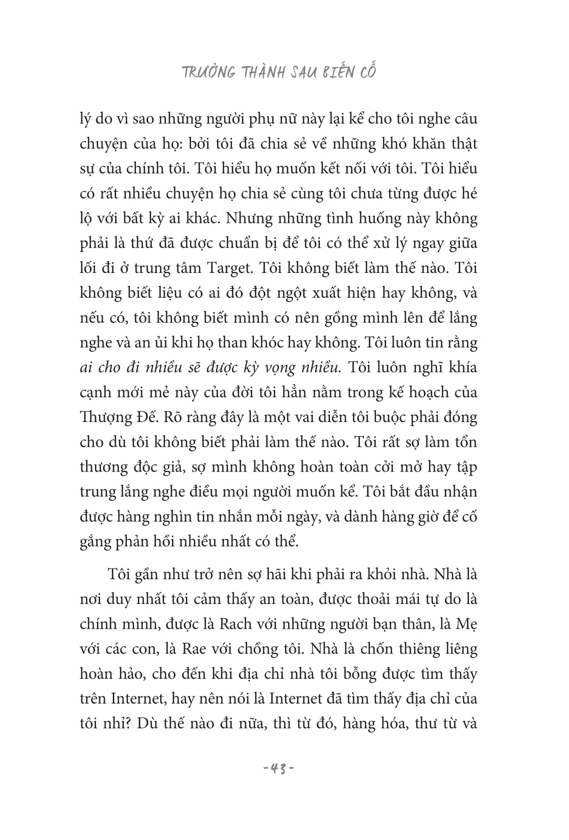 trưởng thành sau biến cố - didn't see that coming