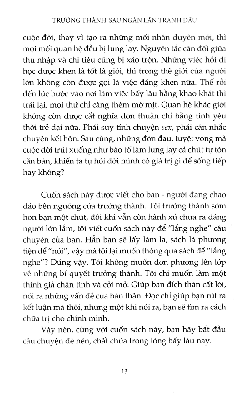 trưởng thành sau ngàn lần tranh đấu (tái bản 2018)