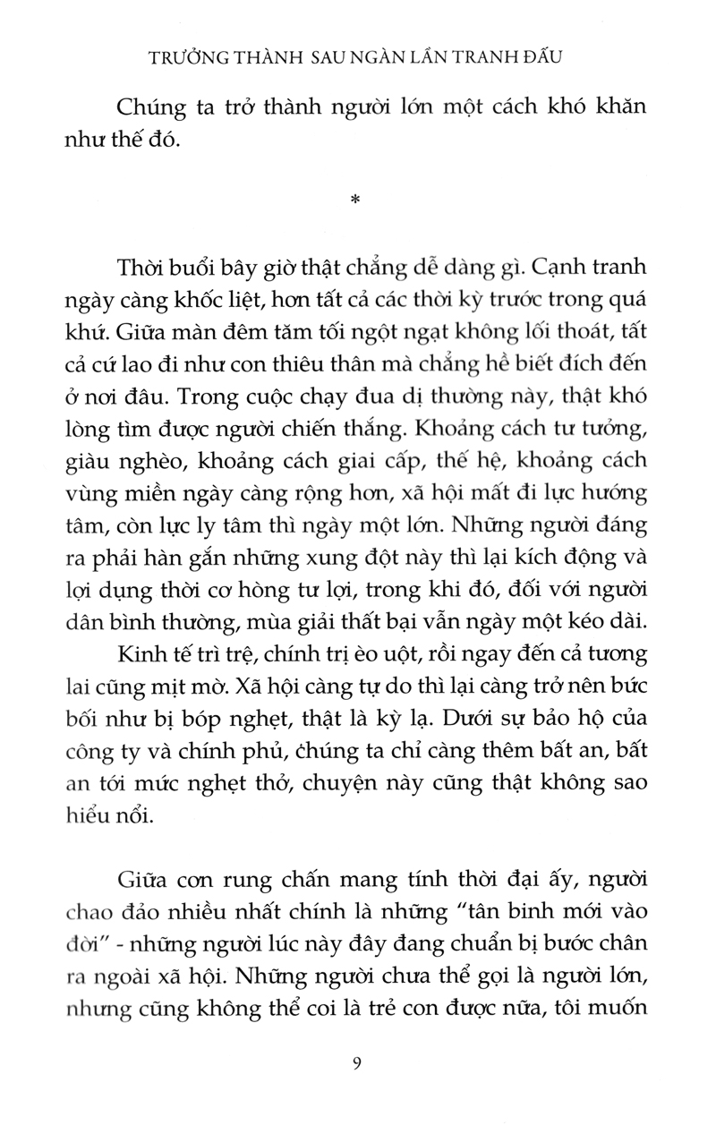 trưởng thành sau ngàn lần tranh đấu (tái bản 2018)