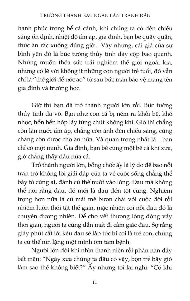 trưởng thành sau ngàn lần tranh đấu (tái bản 2018)