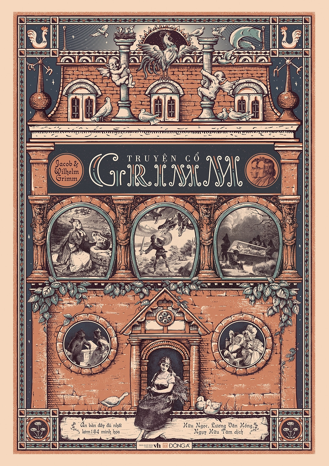 truyện cổ grimm - bản cao cấp - tặng kèm bookmark + 2 postcard