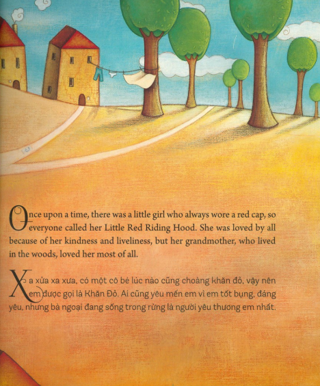 truyện cổ kinh điển thế giới với bản dịch mới - cô bé khăn đỏ - little red riding hood (tái bản 2020)
