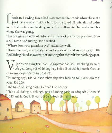 truyện cổ kinh điển thế giới với bản dịch mới - cô bé khăn đỏ - little red riding hood (tái bản 2020)