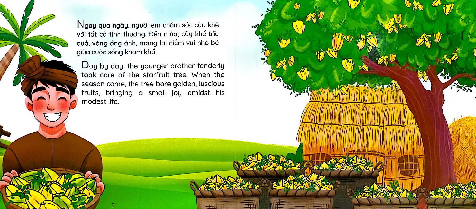 Truyện Cổ Tích AR - Sự Tích Ăn Khế Trả Vàng - The Legend Of The Starfruit Tree - Bìa Cứng