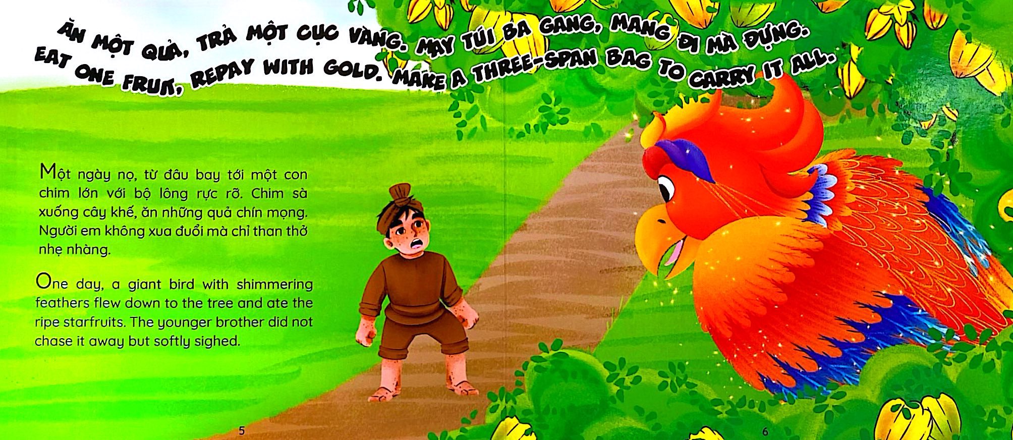 Truyện Cổ Tích AR - Sự Tích Ăn Khế Trả Vàng - The Legend Of The Starfruit Tree - Bìa Cứng