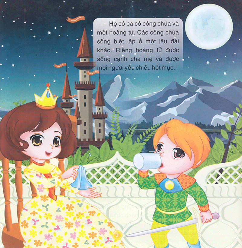truyện cổ tích hoàng tử và công chúa - hoàng tử và phù thủy bốn mắt
