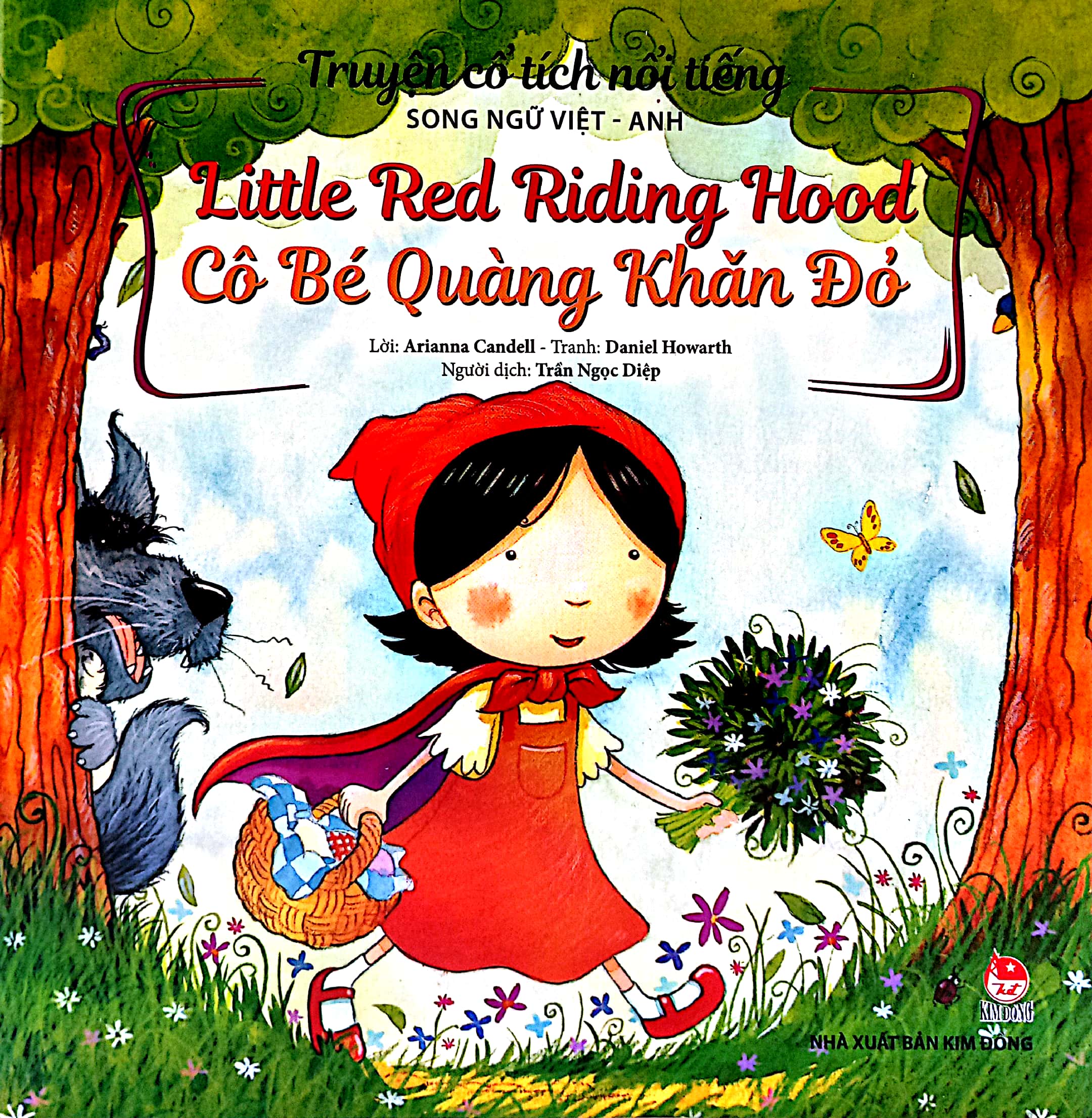 truyện cổ tích nổi tiếng (song ngữ việt anh) - little red riding hood - cô bé quàng khăn đỏ (tái bản 2023)