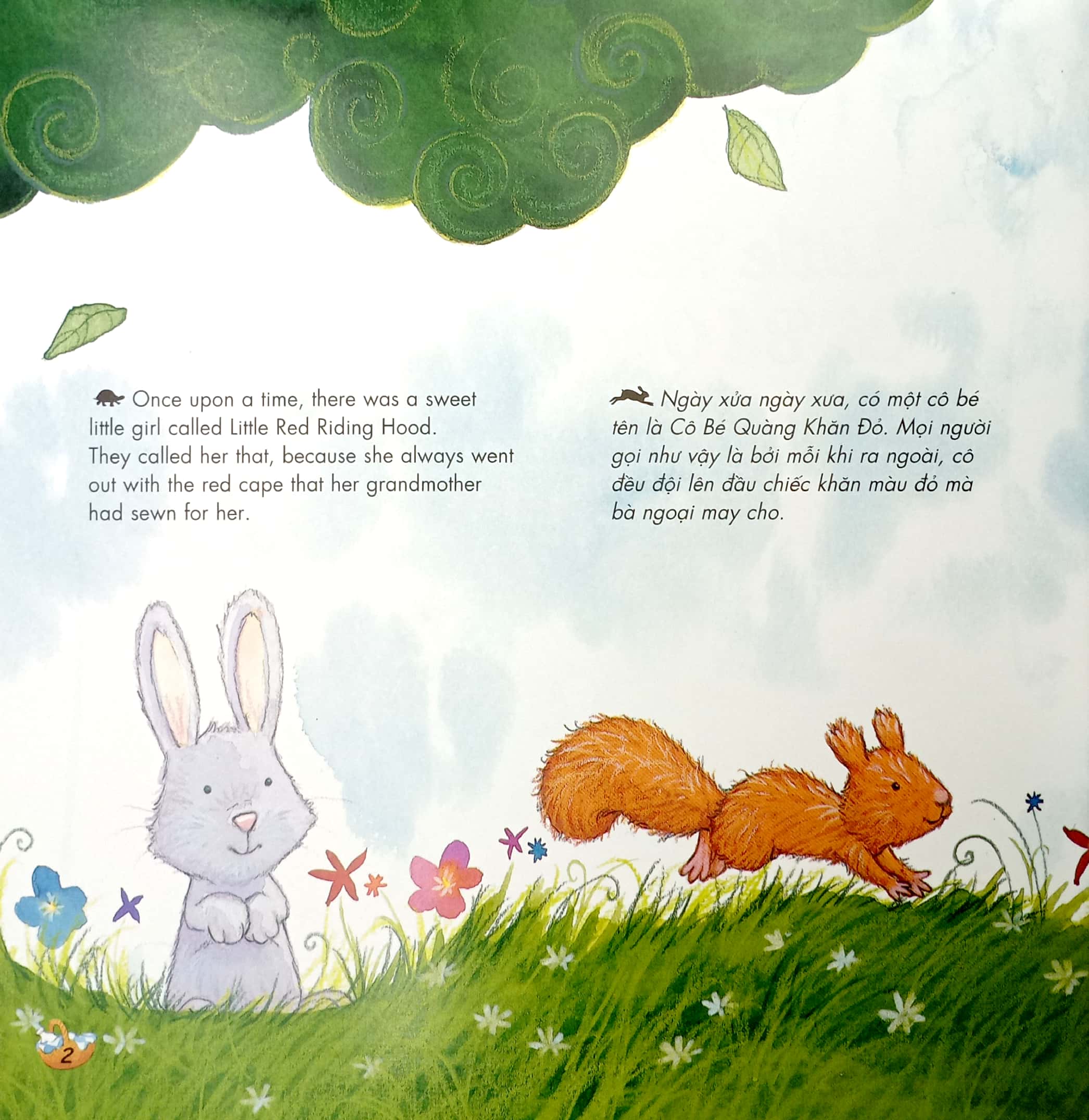 truyện cổ tích nổi tiếng (song ngữ việt anh) - little red riding hood - cô bé quàng khăn đỏ (tái bản 2023)