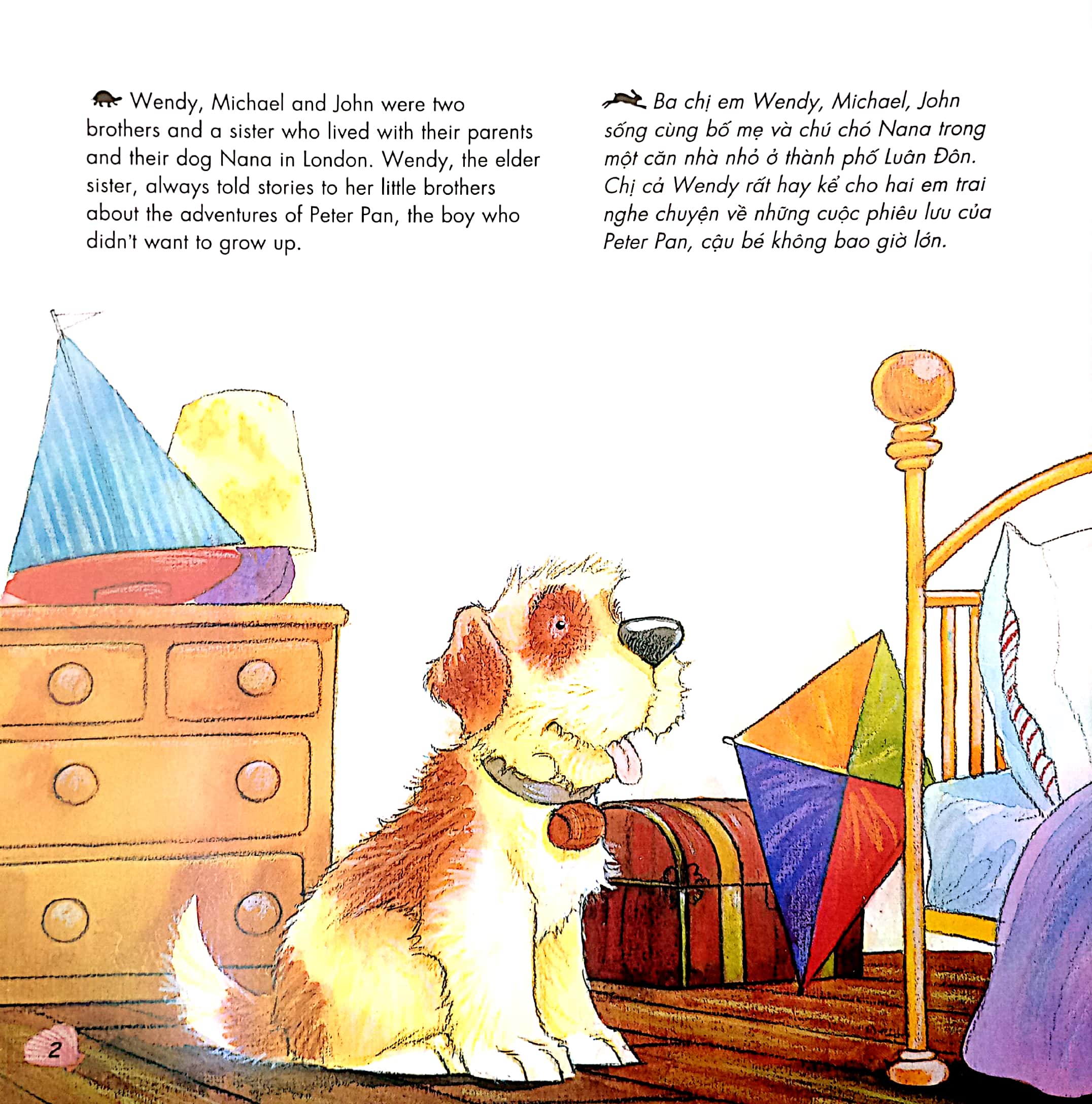 truyện cổ tích nổi tiếng (song ngữ việt anh) - peter pan (tái bản 2023)