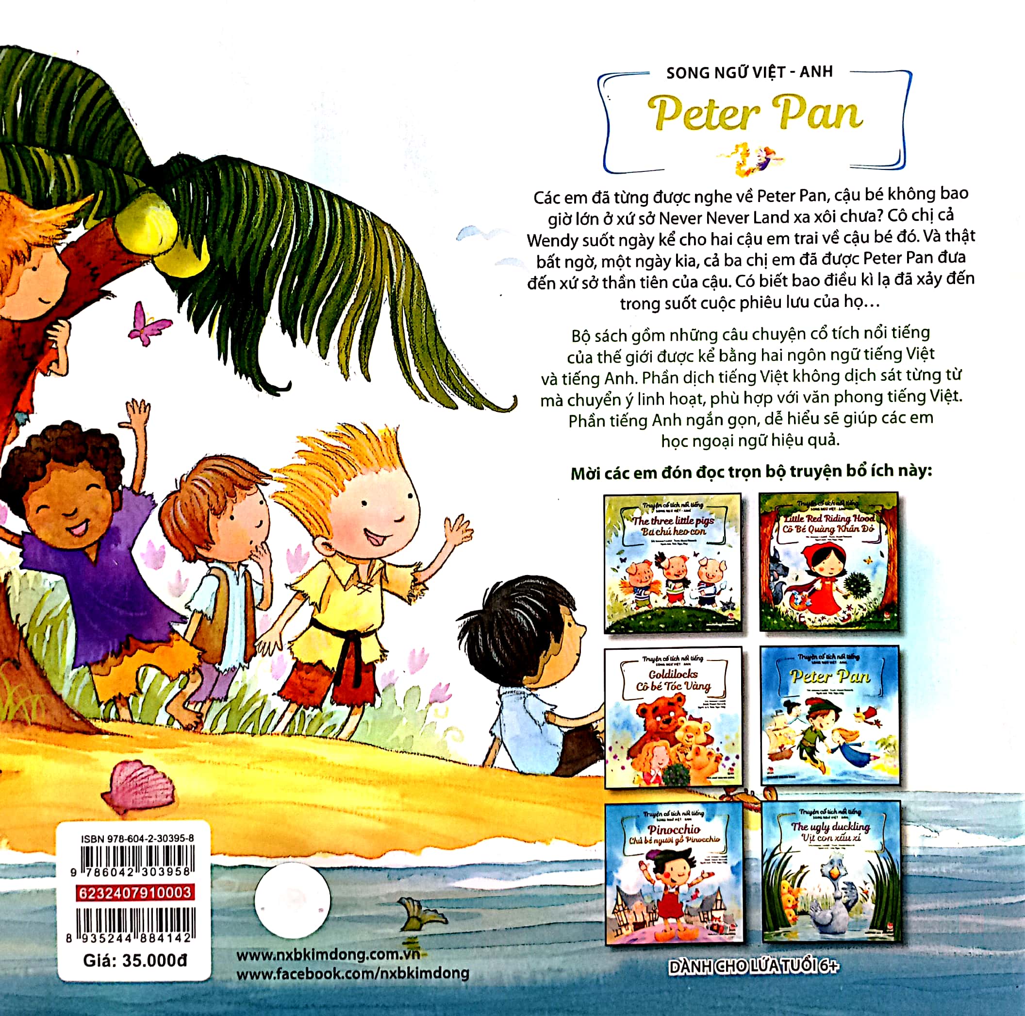 truyện cổ tích nổi tiếng (song ngữ việt anh) - peter pan (tái bản 2023)