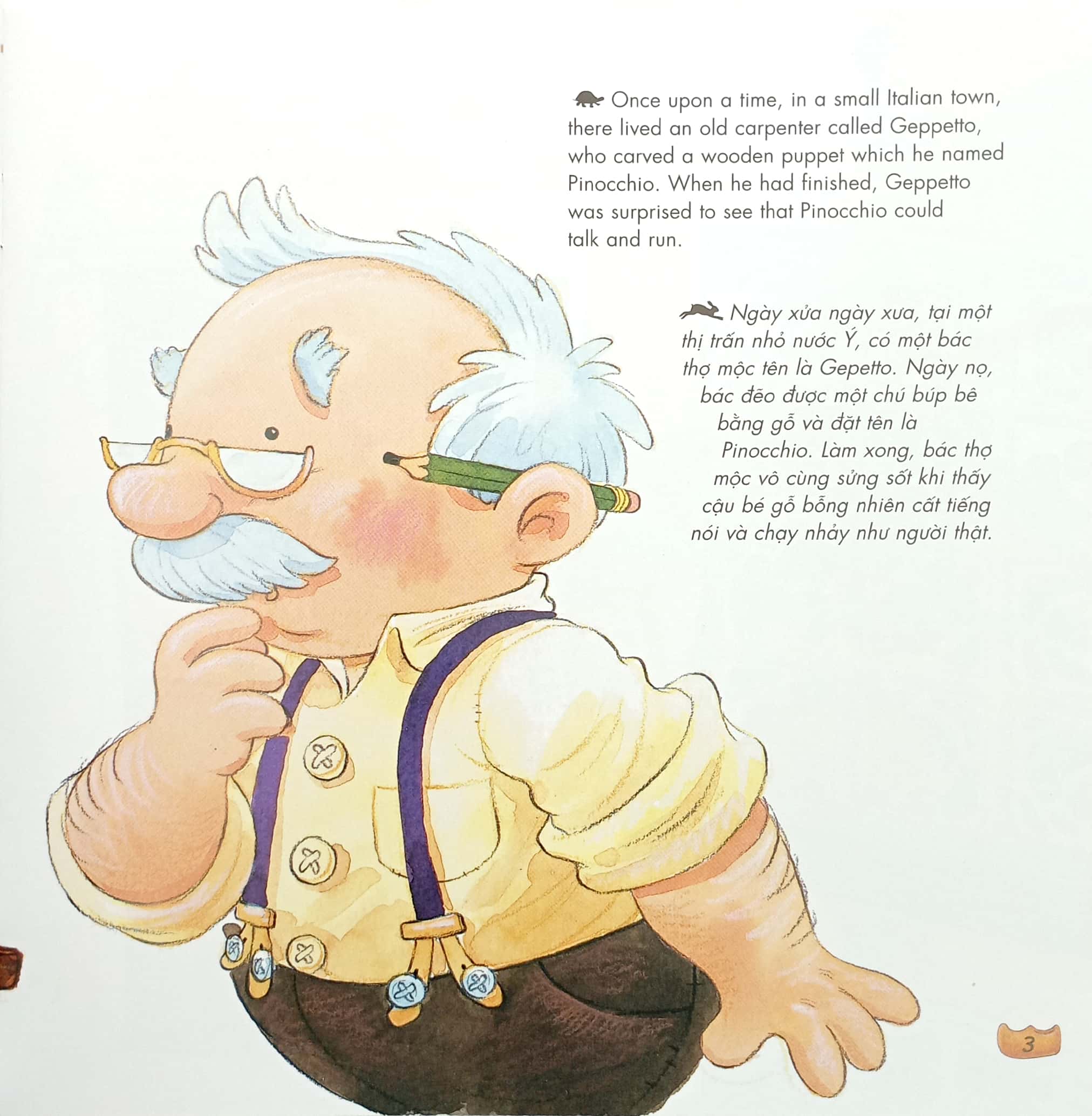 truyện cổ tích nổi tiếng (song ngữ việt anh) - pinocchio - chú bé người gỗ pinocchio (tái bản 2023)