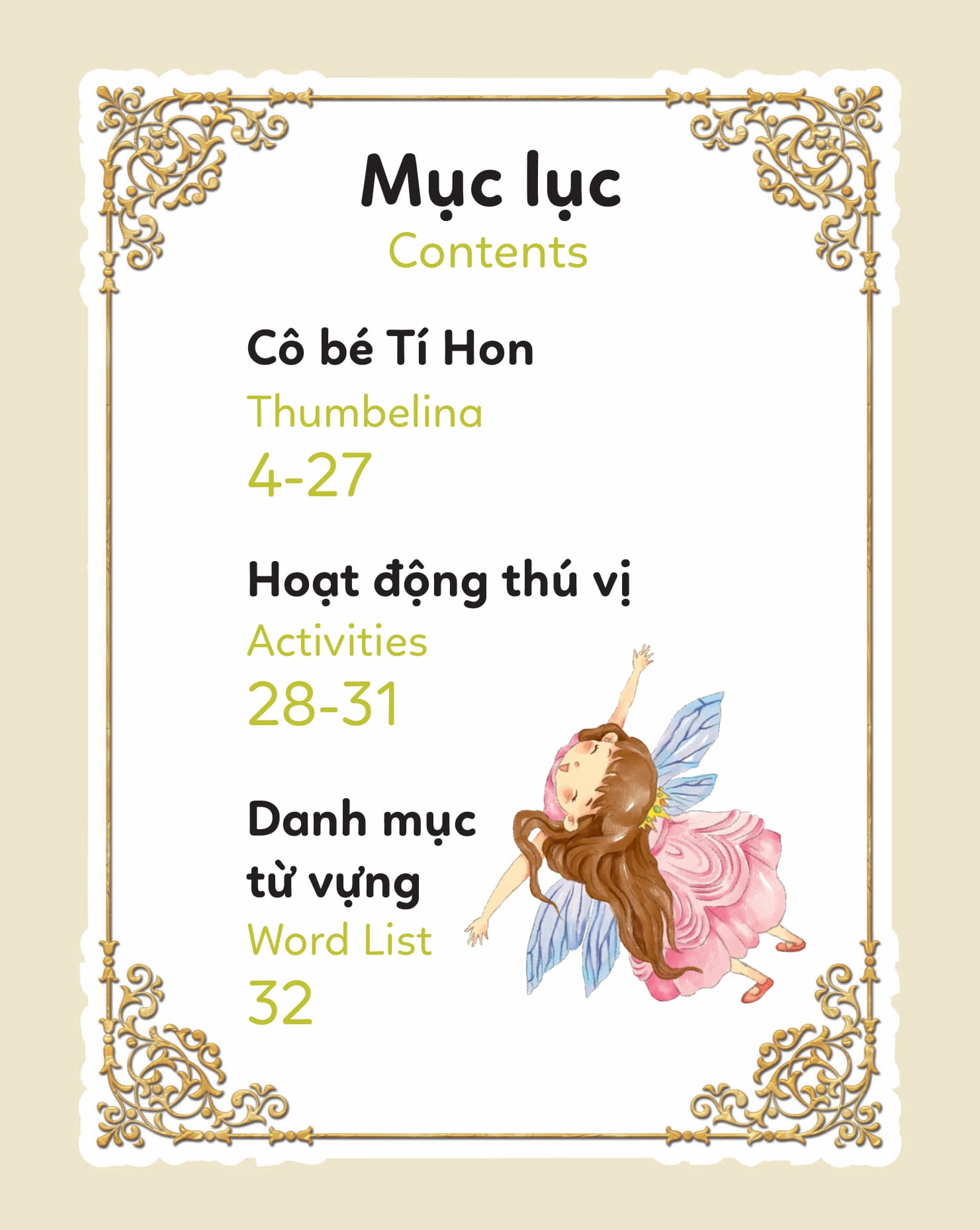 truyện cổ tích nổi tiếng (song ngữ việt anh) - thumbelina - cô bé tí hon