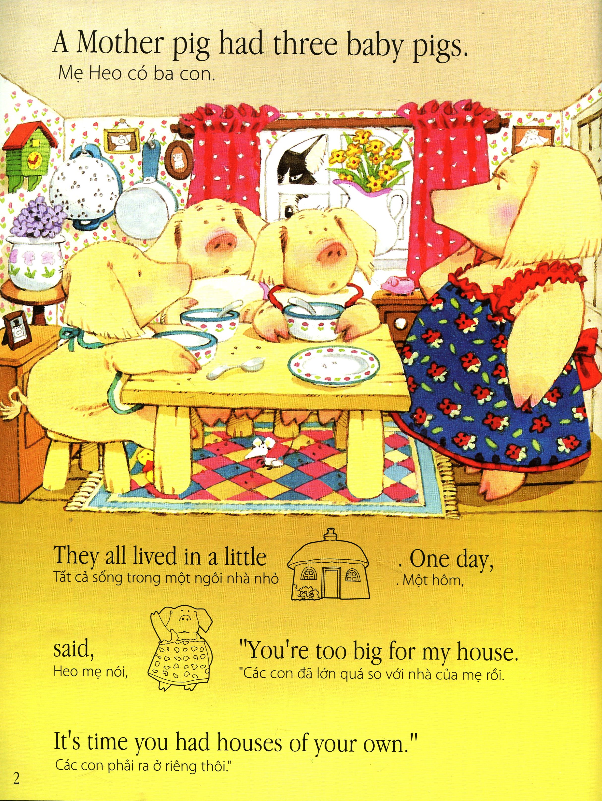 truyện cổ tích nổi tiếng thế giới - ba chú heo con (tái bản 2020)