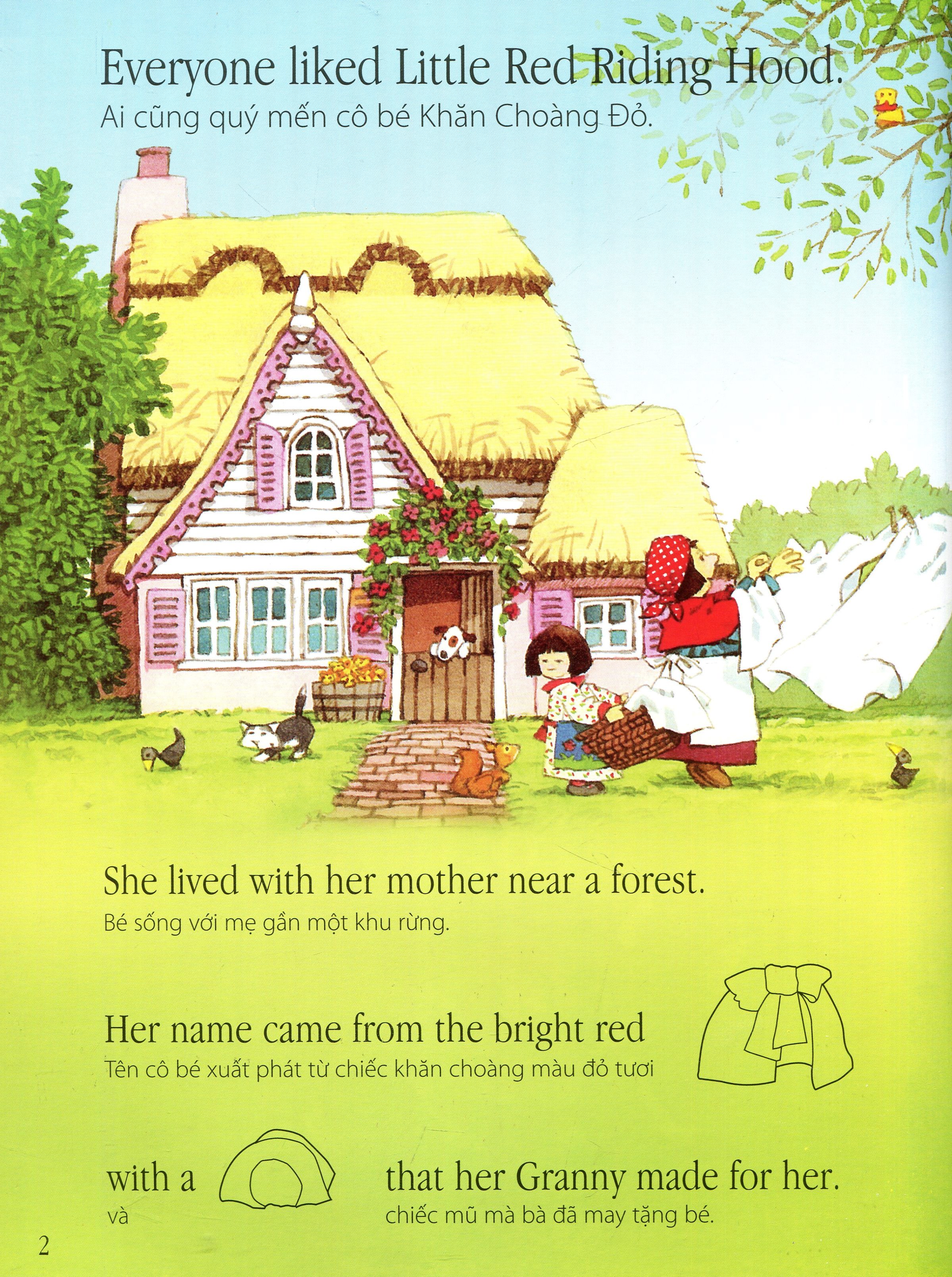truyện cổ tích nổi tiếng thế giới - cô bé khăn choàng đỏ (tái bản 2020)