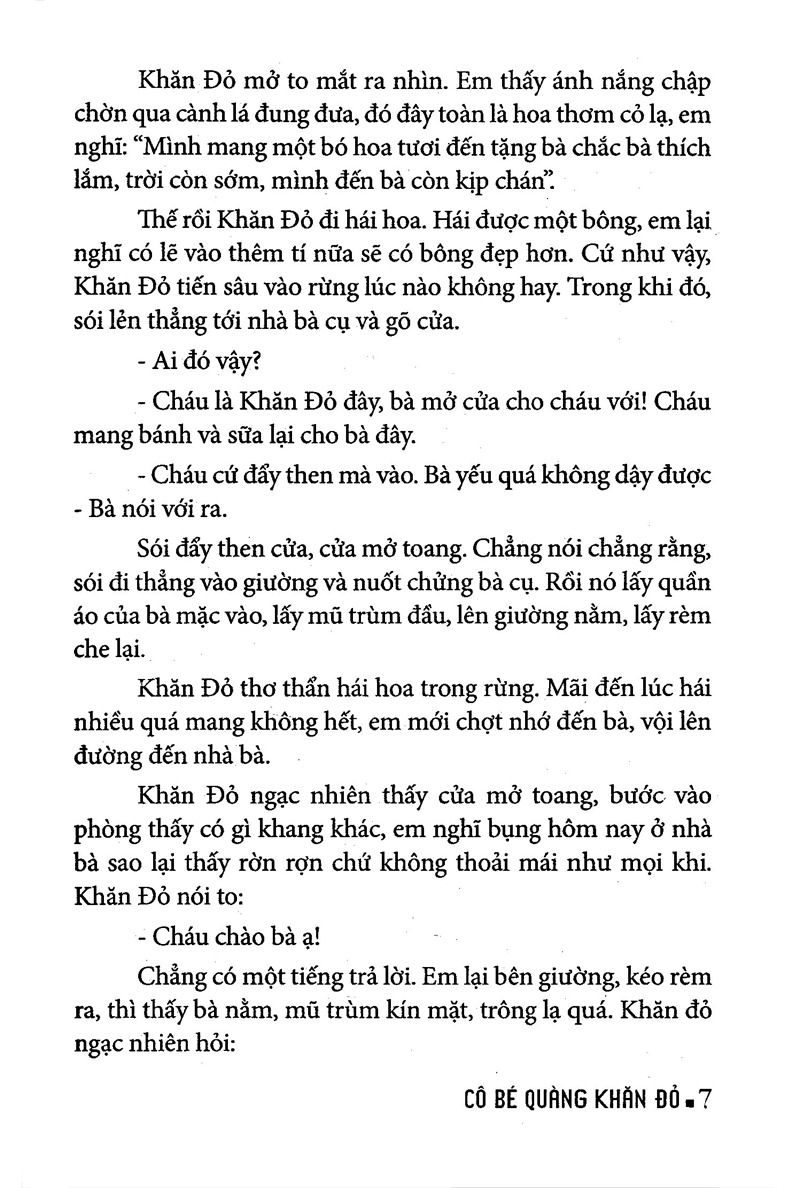 truyện cổ tích thế giới chọn lọc - cô bé quàng khăn đỏ (tái bản 2025)