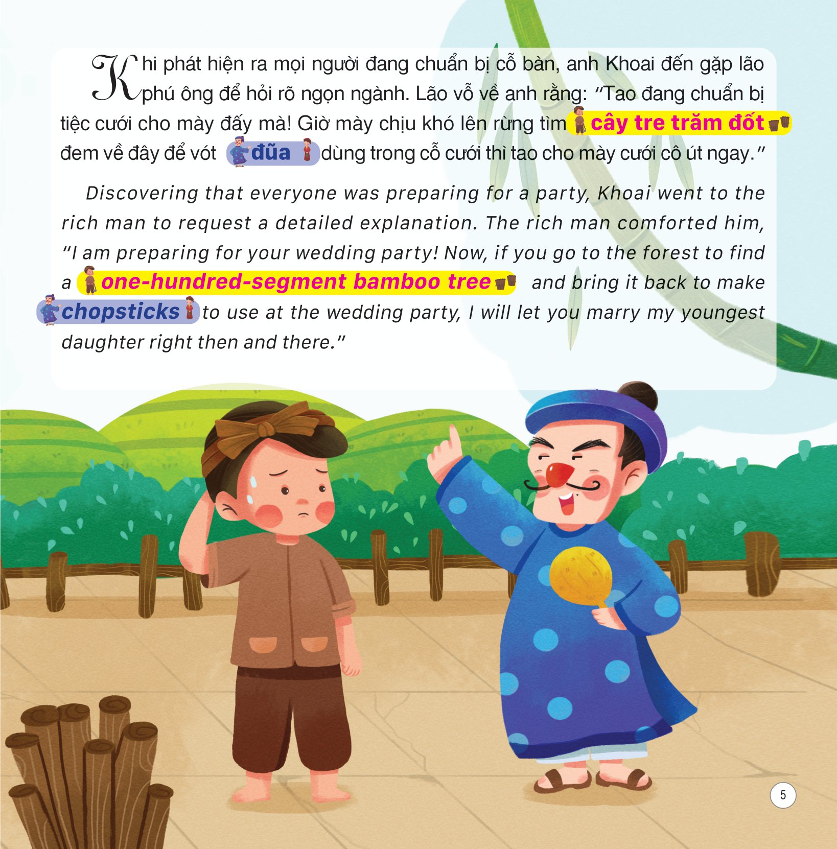 truyện cổ tích việt nam (song ngữ việt-anh) - cây tre trăm đốt