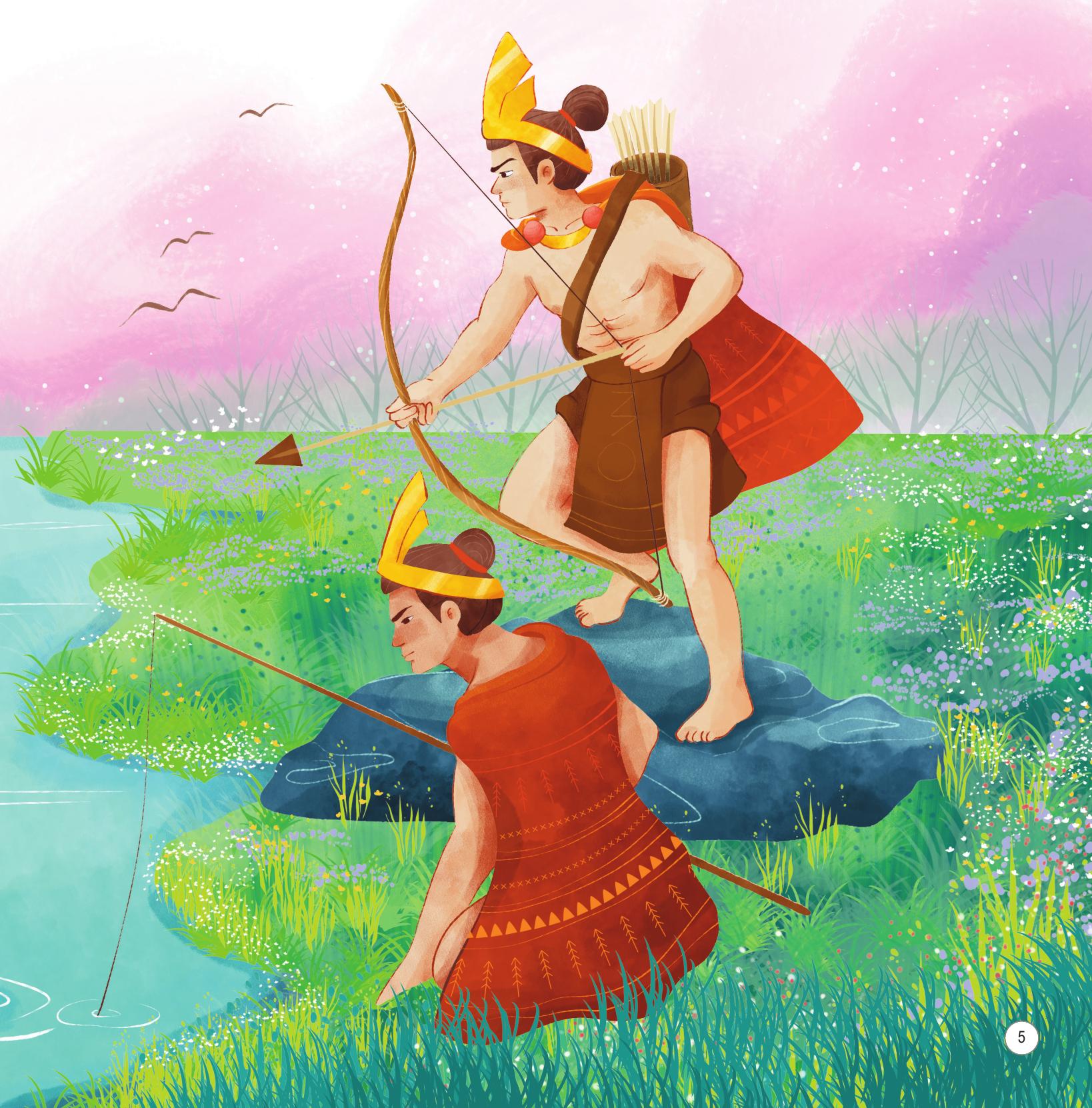 truyện cổ tích việt nam - sự tích bánh chưng, bánh giầy - song ngữ việt-anh