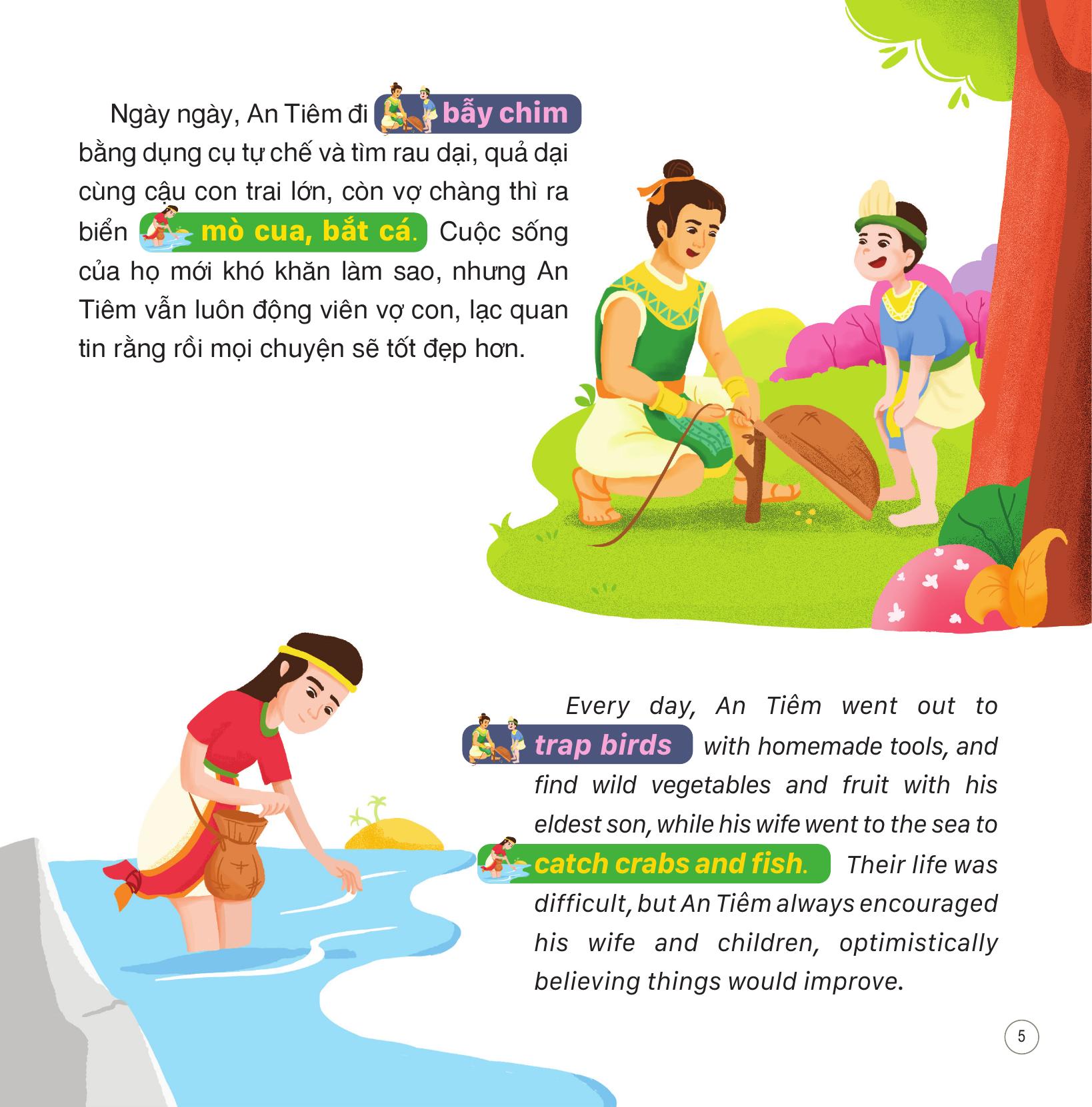 truyện cổ tích việt nam - sự tích quả dưa hấu - song ngữ việt-anh