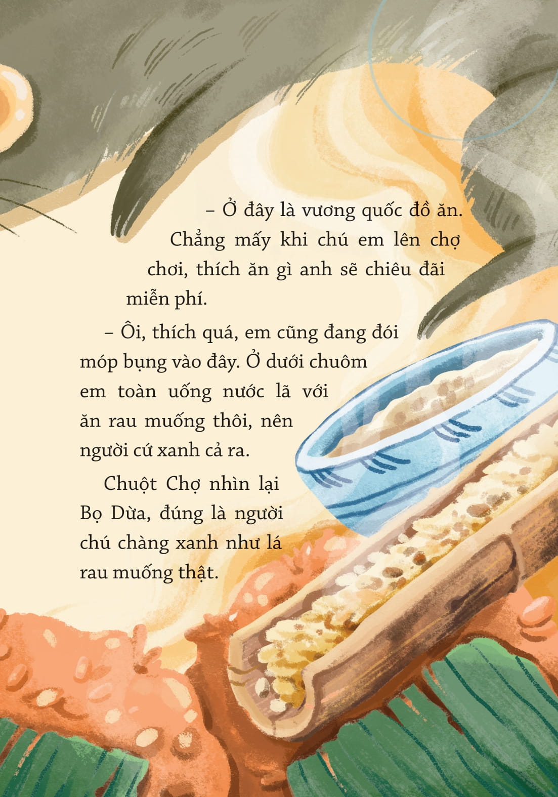 truyện đồng thoại - giúp em giỏi văn - trên mái nhà có cô xin tương