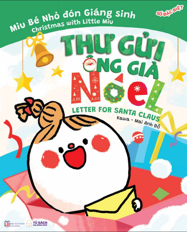 truyện ehon song ngữ việt-anh - miu bé nhỏ đón giáng sinh - thư gửi ông già noel