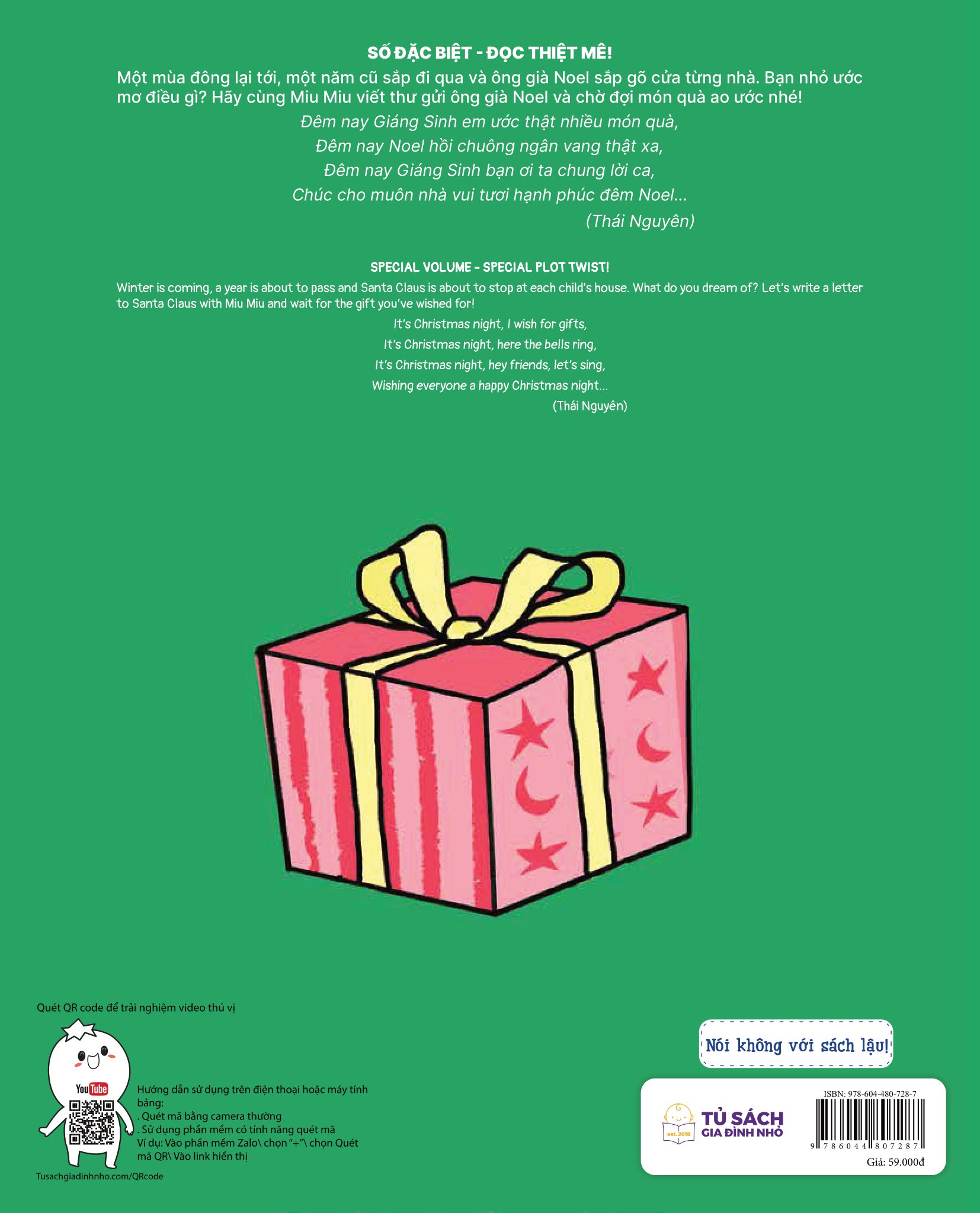 truyện ehon song ngữ việt-anh - miu bé nhỏ đón giáng sinh - thư gửi ông già noel