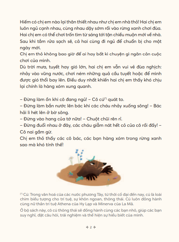 truyện hay giúp trẻ thông thái - chị em thỏ thích tự do