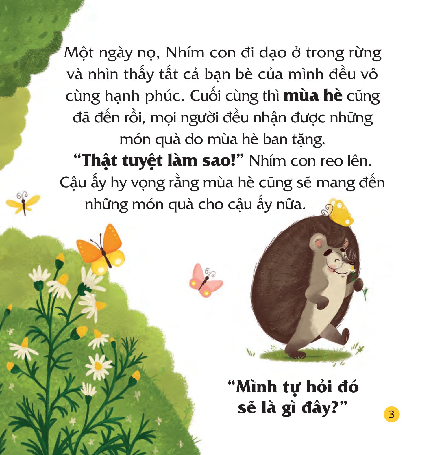 truyện kể bốn mùa - nhím con ham học hỏi - món quà của mùa hè