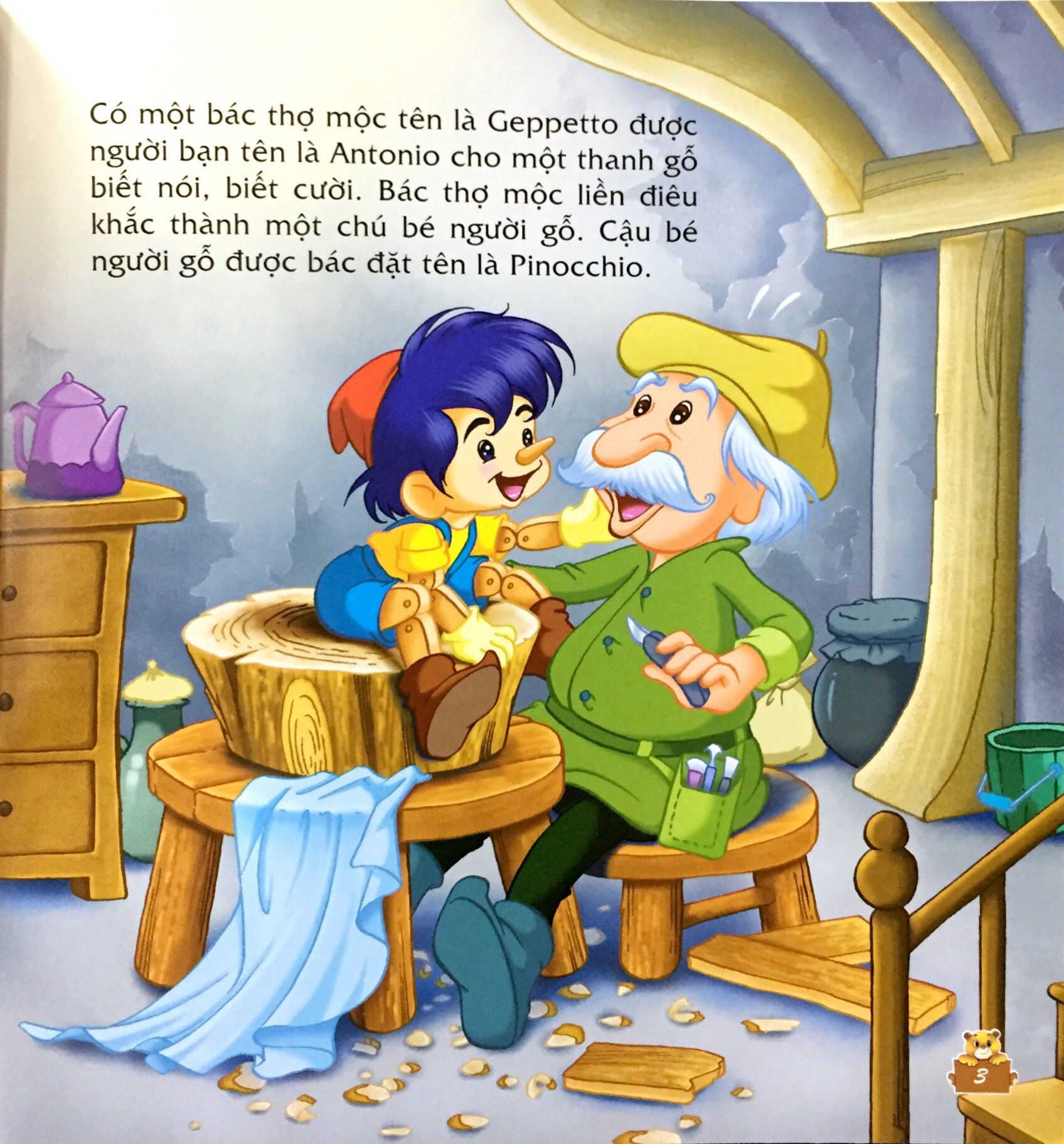 truyện kể cho bé trước giờ đi ngủ - ngày xửa ngày xưa: cậu bé người gỗ pinocchio