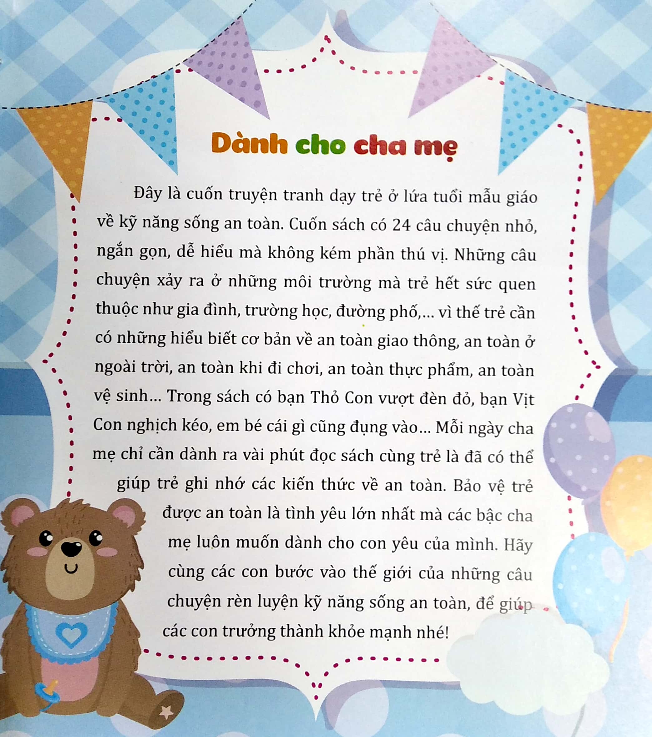 truyện kể trước khi ngủ - kỹ năng sống an toàn (tái bản)