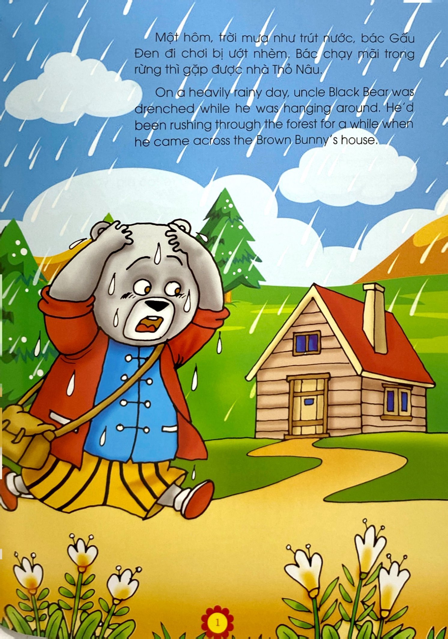 truyện kể tuổi thần tiên - song ngữ anh việt - bác gấu đen và hai chú thỏ