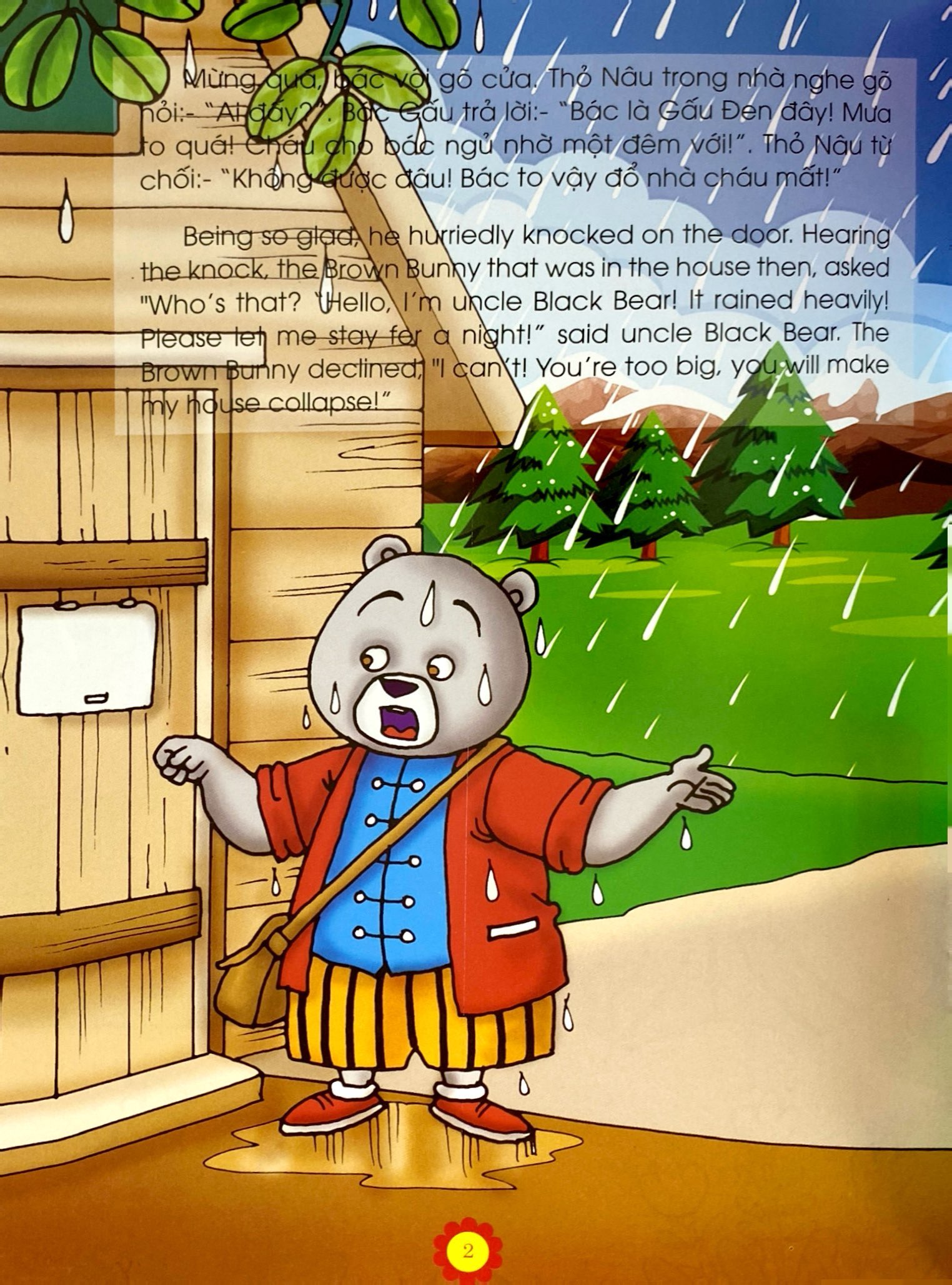 truyện kể tuổi thần tiên - song ngữ anh việt - bác gấu đen và hai chú thỏ